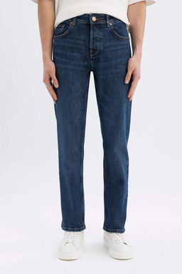 Джинсовые брюки Sergio Regular Fit Normal Mold с нормальной талией и зауженными штанинами