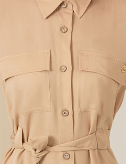Bej Midi G_mlek Elbise - Pierre cardin фото 6