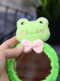Плюшевое зеркало GIRLY "Round frog", green (8*12,5 см)