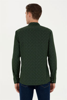 Мужская зеленая рубашка с длинным рукавом - U.s. polo assn фото 5