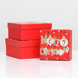 Набор коробок 3 в 1 15,5х15,5х7,5 18х18х8,5 20х20х9,5 см.