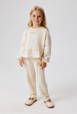 ACOOLA / Комплект детский для девочек ((1)джемпер и (2)брюки) Masindi_set крем  фото 2