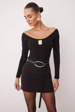 Siyah Gold Aksesuarl? Carmen Yaka Orme Party Body TPRAW26BD00017