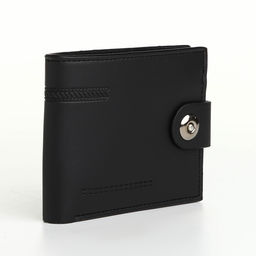 Портмоне мужское на магните, отдел для карт, монет, чёрное