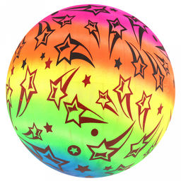 Мяч игровой Комета д18см, радужный, ПВХ (Китай)