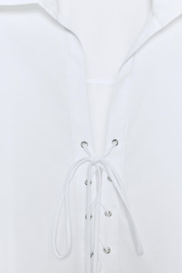 CAMISA ENTALLADA POPEL?N / Blanco - Zara фото 7