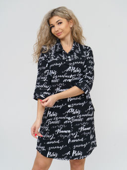 433 Халат "Буквы на черном"