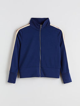 Dik Yaka Kad?n Fermuarl? Sweatshirt