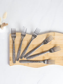 Вилка столовая 6 штук Серебро Берёзка / MJSP02 /уп 100/0,03 - ГалеонТрейд фото 2