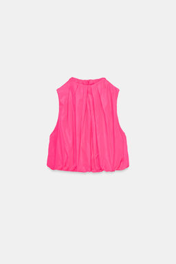 TOP TAFET?N GLOBO / Fucsia - Zara фото 5