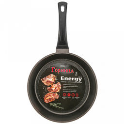Сковорода с тефлоновым покрытием д28см Energy Bronze Induction, h7см, s0,3см, бакелитовая ручка (Россия) Подходит для всех видов плит, включая индукционную. - Домашняя мода фото 5