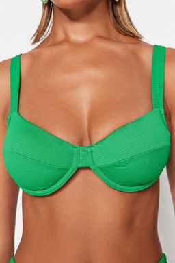 Yesil Balenli Dokulu Bikini Ustu TBESS23BU00066