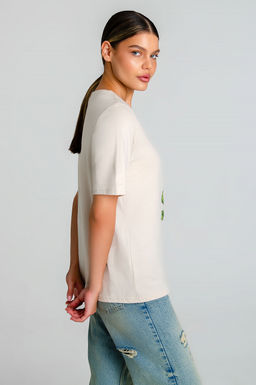 Арт. 31166 Футболка женская  44-52 (5 шт) Цвет:светло-бежевый