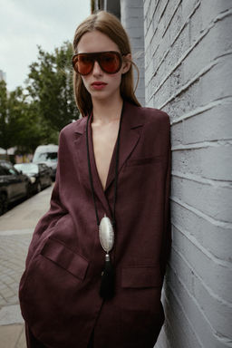 LONG LINEN BLAZER - Zara фото 2