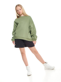 Свитшот базовый однотонный 22-7664 красный - Mini maxi фото 11