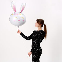 Шар фольгированный 32 Белый кролик - Страна карнавалия фото 2