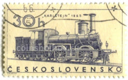 Марка Паровоз Карлштейн 1865 год 1965 год Чехословакия