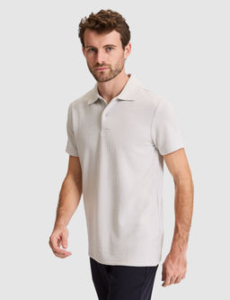 Gri Slim Fit _rme Dokulu Polo Yaka Ti__rt