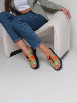 Босоножки 2029.2525bl. Авокадо оранжевый