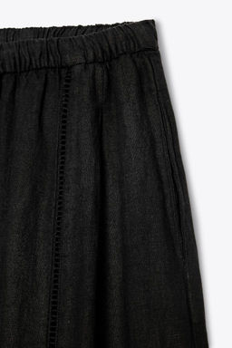 ZW COLLECTION 100% LINEN PALAZZO TROUSERS - Zara фото 5