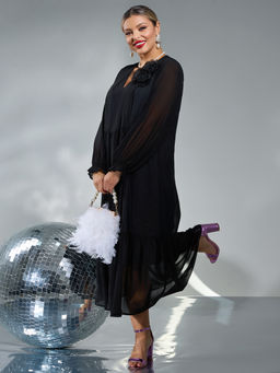 Платье 0355-1 чёрный кристалл