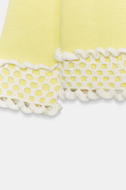 CHAQUETA COMBINADA PUNTO CROCHET / Amarillo - Zara фото 8