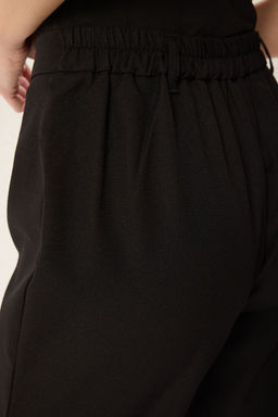 TRENDYOLMILLA Siyah Beli Lastikli Straight/Duz Kesim Nervurlu Dokuma Pantolon TWOSS25PL00064 фото 9
