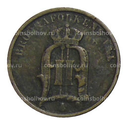 Монета 2 эре 1904 года Швеция