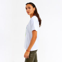 Футболка женская MINAKU Girl, белая, размер 46