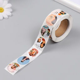 Наклейка бумага День матери, d=2.5 см, 500 шт., в рулоне