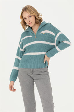 U. S. Polo Assn Женский мятный свитер с v-образным вырезом