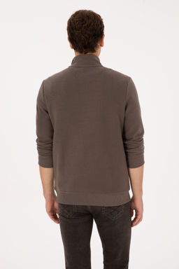 Erkek Regular Fit Yar_m Fermuarl_ Vizon Basic Sweatshirt - U.s. polo assn фото 12