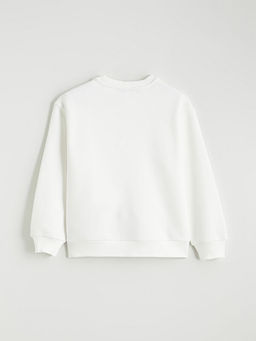 Wednesday Bask?l? K?z ?ocuk Kal?n Sweatshirt