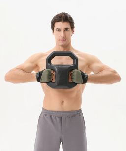 Перчатки для фитнеса STARFIT WG-204, черный/хаки  фото 7