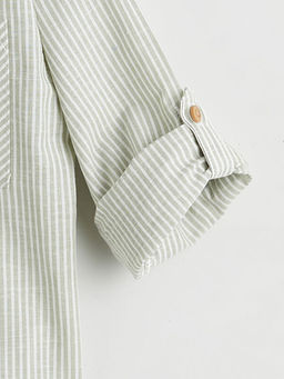 ?izgili Keten Kar???ml? Erkek ?ocuk G?mlek