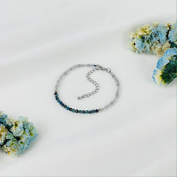 Браслет из Лабрадора и Кианита 18,5 см +