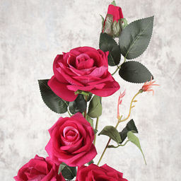 Цветок искусственный Роза 90 см 5 бутонов / NT47-6 /уп 50/400/ - Галеонтрейд фото 24