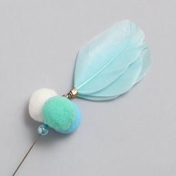 Дразнилка Нежный хлоп с перьями и бубенчиками, 60 см - Пижон фото 2