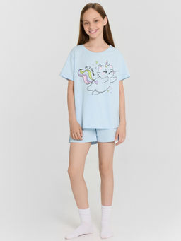 КОМПЛЕКТ ДЛЯ ДЕВОЧЕК (ФУТБОЛКА, ШОРТЫ)