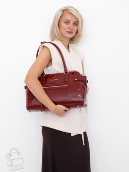 Сумка женская кожаная 8053Q wine red Polina&Eiterou  в Новосибирске