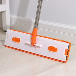 Швабра с отжимом, водосгоном и щёткой Raccoon, 2 насадки из микрофибры 50?11 см, стальная ручка 141 см фото 11