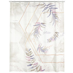 Штора для ванной комнаты, полиэстер, 180*200 см, BOTANIC LILAC MOSAIC, шт - Valiant фото 3