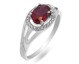 Кольцо из серебра рубин корунд, SL-RIC7