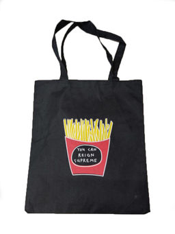 Сумка шоппер черная с цветными принтами в ассортименте - Storyland фото 5