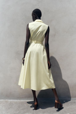 POPLIN MIDI DRESS WITH BELT - Zara фото 25