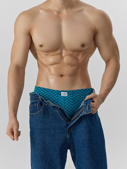 Цена за 2 штуки! Трусы боксеры мужские синие с узором - Mark formelle фото 6