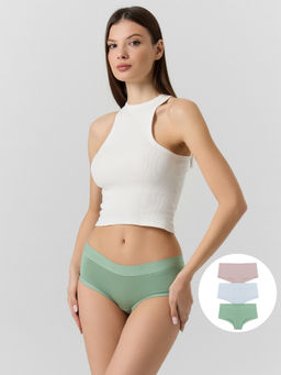 Цена за 2 штуки! Трусы шортики женские в наборе, 3 шт