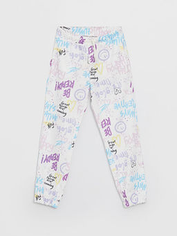 Beli Lastikli Bask?l? K?z ?ocuk Jogger E?ofman Alt?