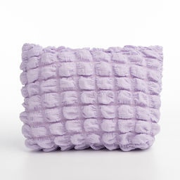 Косметичка на молнии простая, большая, мягкая, сиреневая - Simaland фото 2