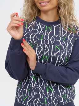 892 Свитшот "Серый/буквы/зеленый"